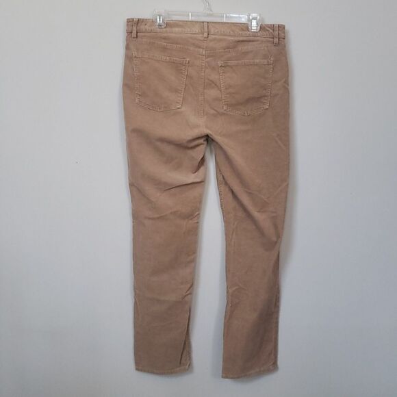 Talbots Flawless 5 Pocket Jeans Women's 12 Tan Corduroy Cotton Pants - Picture 3 of 8